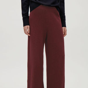 COS knitted wide leg pants in wine